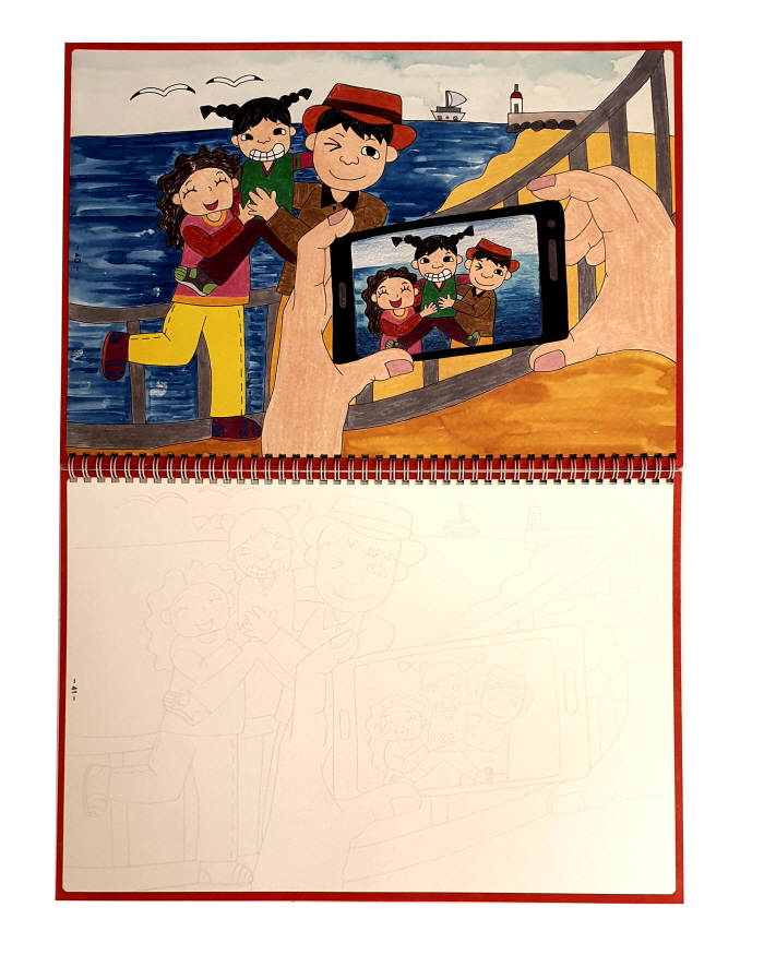상황표현 쓱쓱그리기3 쓱쓱 사람 잘 그리기 색칠공부 초등전학년용 드로잉 색칠연습 아동미술교재