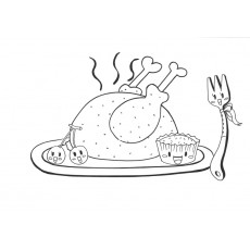 손 그림&일러스트34 치킨 한 마리